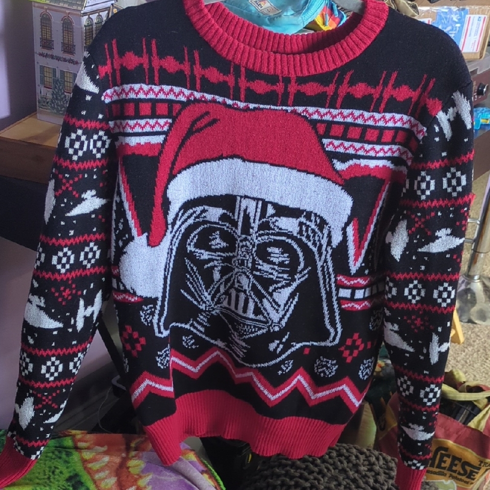Star Wars Black and Red Darth Vader Sweater - Picture 1 of 3